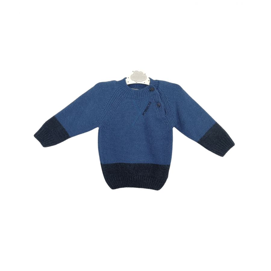 Pull en tricot bleu